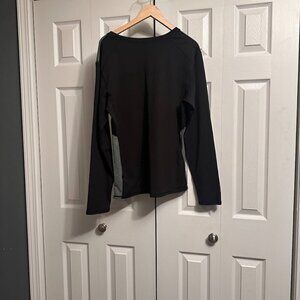 Active Wear Set (2 pcs) Top and Bottoms XXL Fleece lined Black Streamlined NWOT